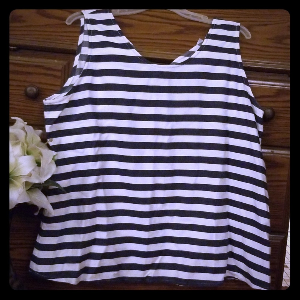 Striped linen style tank top by: Pim+Larkin